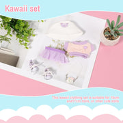 Clothes Kit for labubu, Small Clothes Set Includes hat, Sweater, Skirt,Camera Model and Shoes for Girl Boy Kid Birthday Present